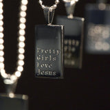 Classic PGLJ Name Plate Necklace (White Gold)