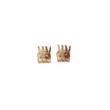 Peace No Evil stud earrings