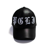 PGLJ Peace No Evil Black Leather Hat - Black