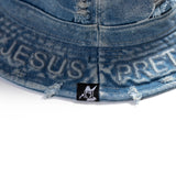 PGLJ Distressed Denim Bucket Hat