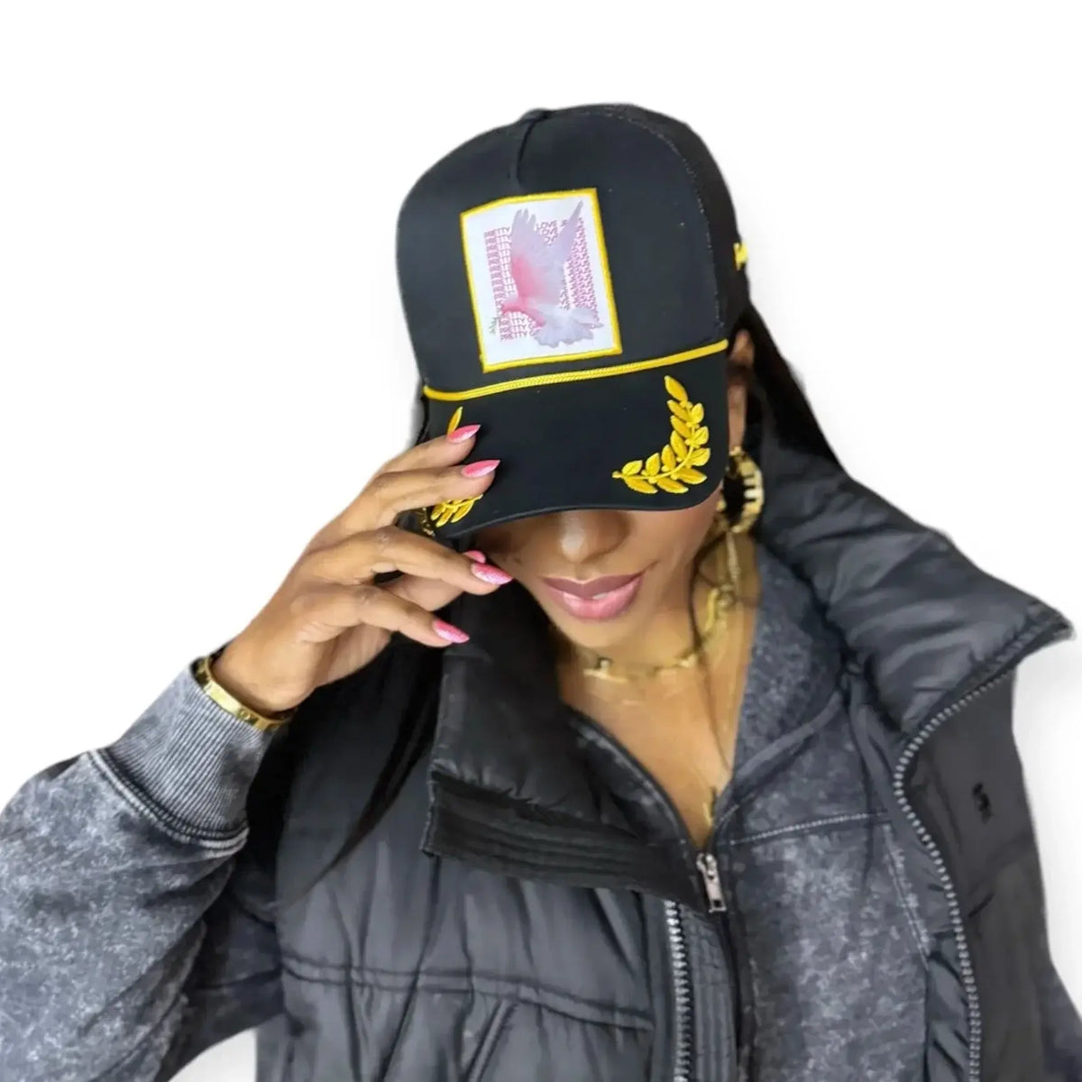 PGLJ Black and Yellow Signature Trucker hat