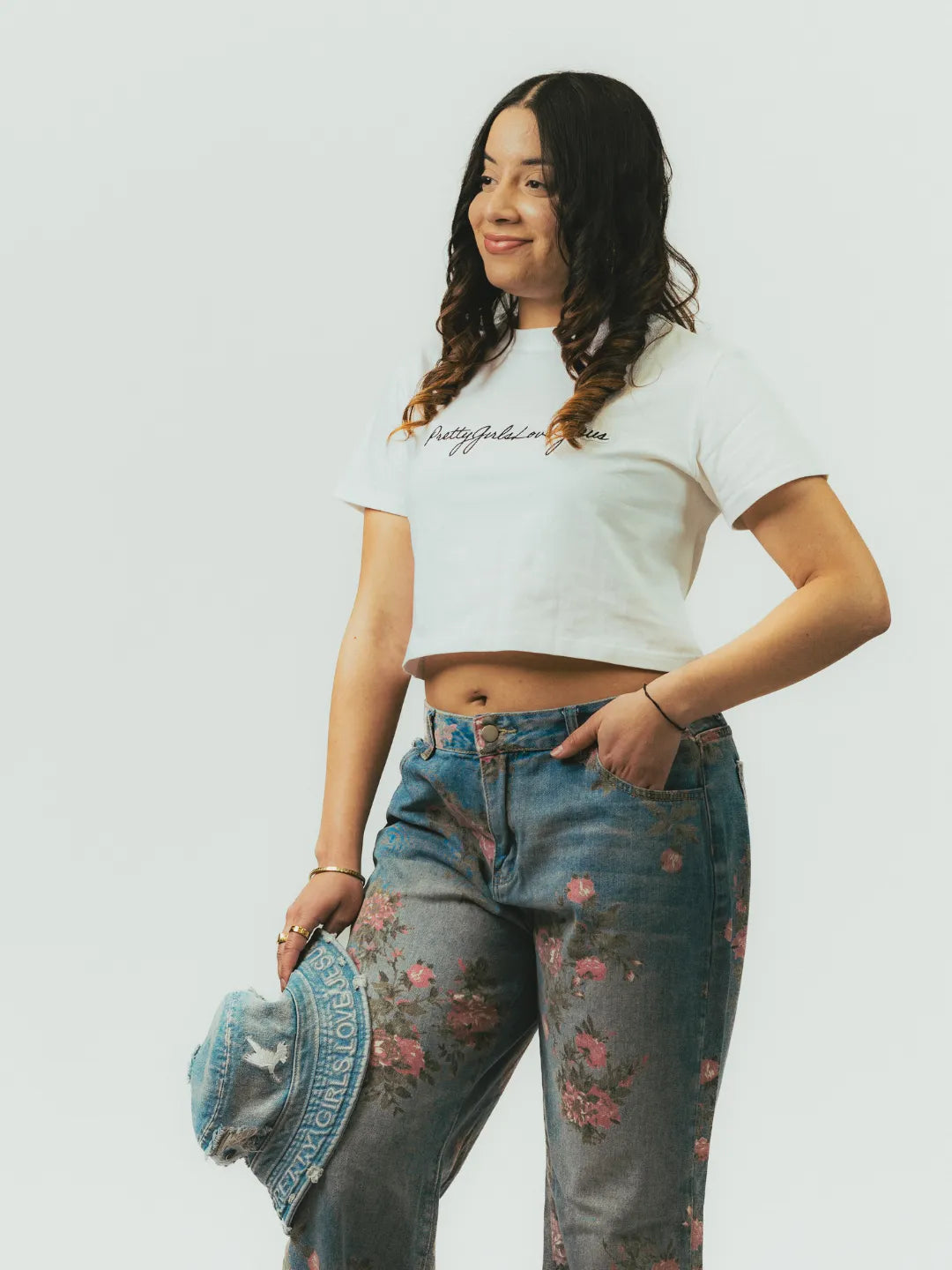 PGLJ Distressed Denim Bucket Hat