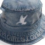 PGLJ Distressed Denim Bucket Hat
