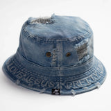 PGLJ Distressed Denim Bucket Hat