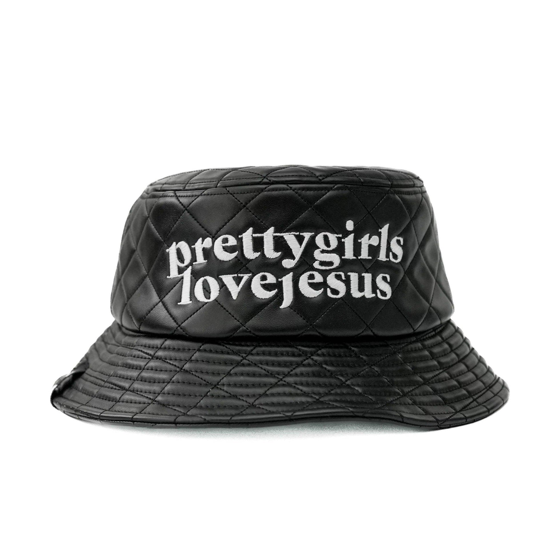 Quilted PGLJ Oversized Bucket Hat - Pretty Girls Love Jesus